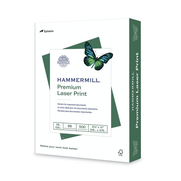 Hammermill Premium Laser Paper, 98 Bright, PK500 12553-4